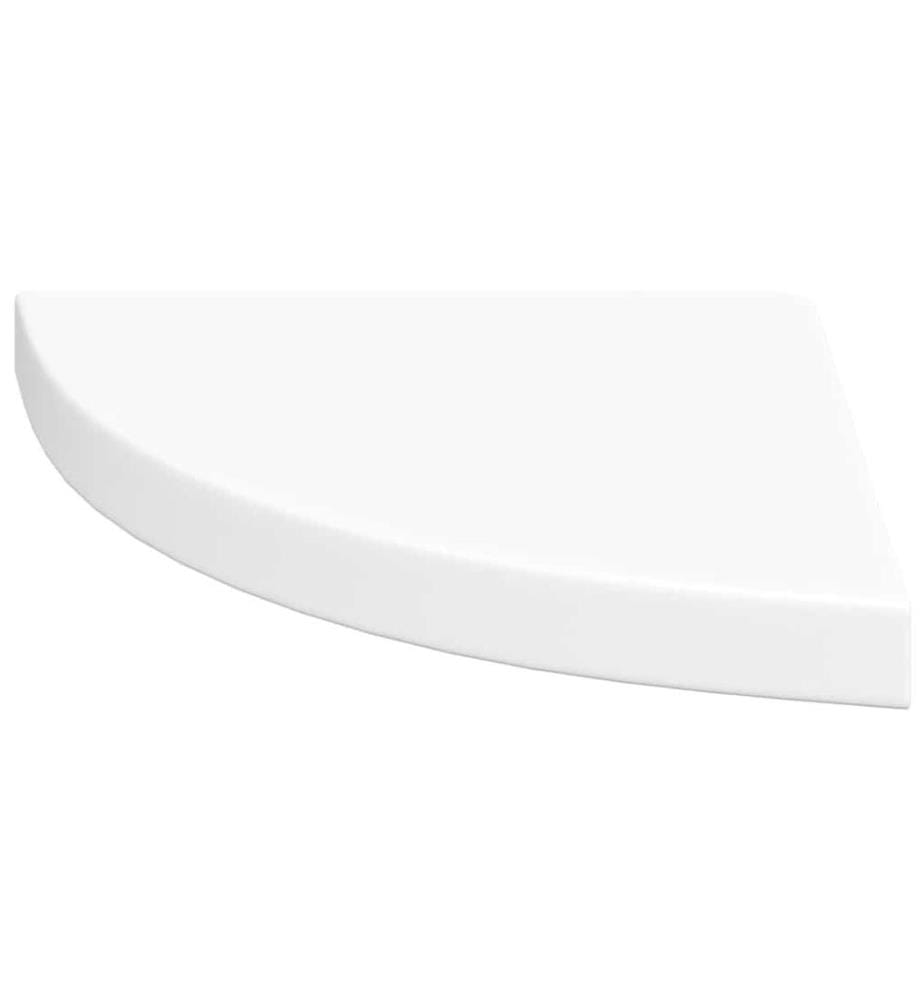 Schwebendes Eckregal Weiss 35x35x3,8 cm MDF