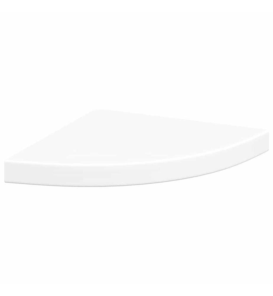 Schwebende Eckregale 2 Stk. Weiss 35x35x3,8 cm MDF