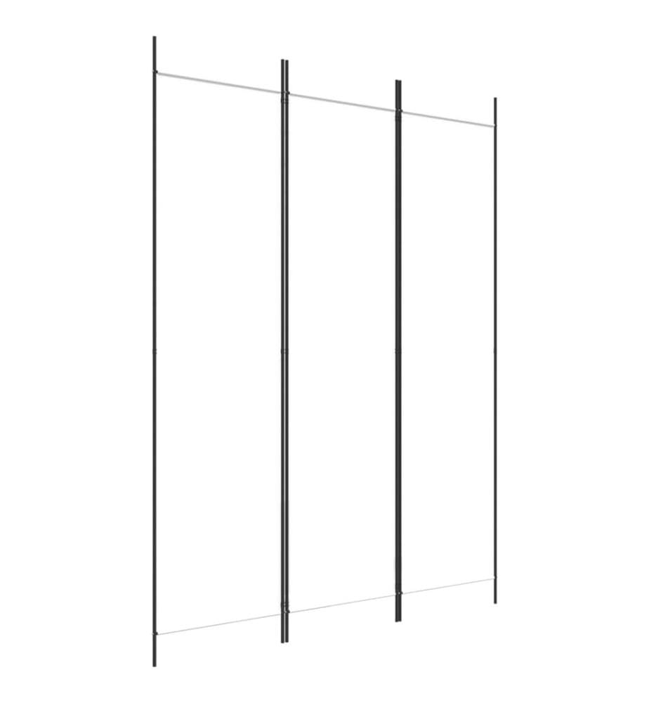Cloison de séparation 3 panneaux Blanc 150x200 cm Tissu