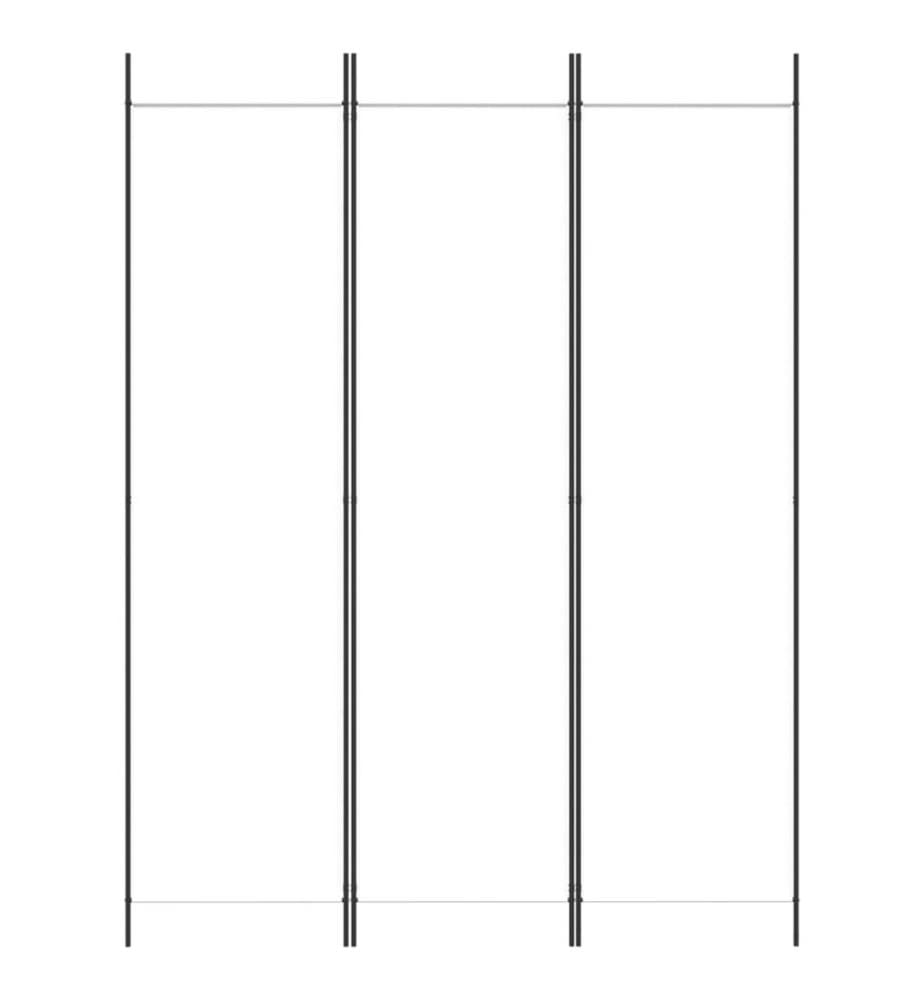 Cloison de séparation 3 panneaux Blanc 150x200 cm Tissu