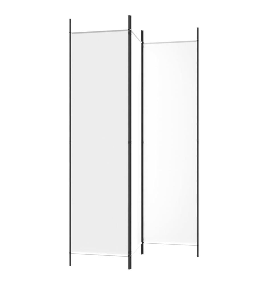 Cloison de séparation 3 panneaux Blanc 150x200 cm Tissu