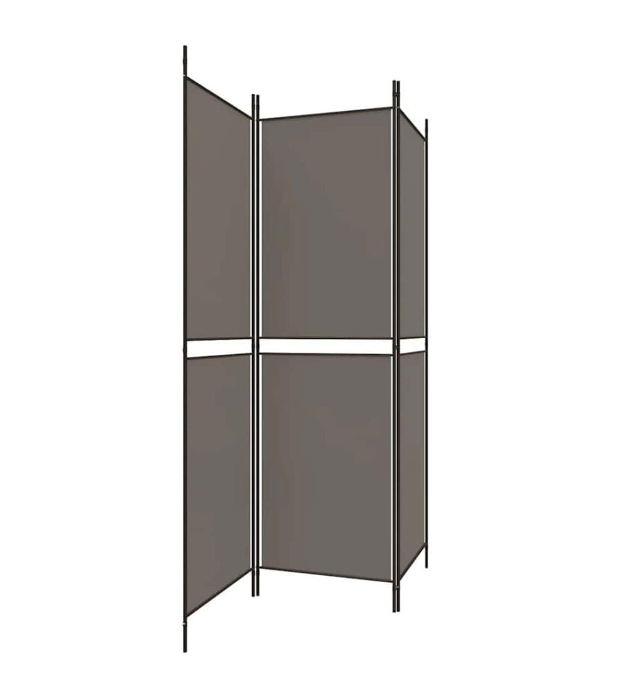 3-tlg. Paravent Anthrazit 150x180 cm Stoff