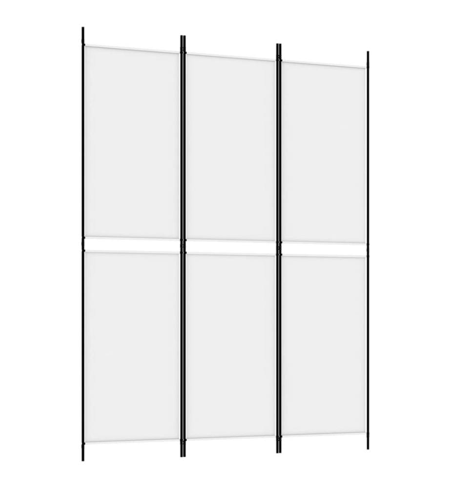 Cloison de séparation 3 panneaux Blanc 150x200 cm Tissu