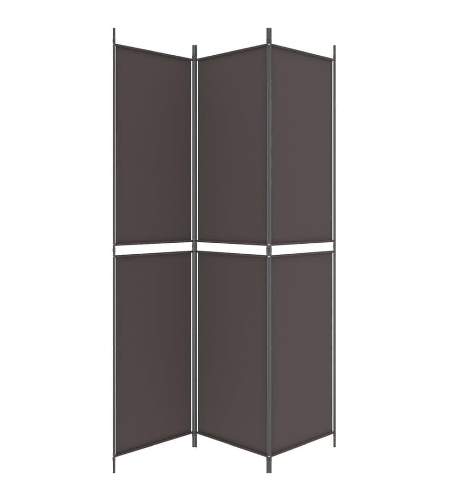 Cloison de séparation 3 panneaux Marron 150x220 cm Tissu
