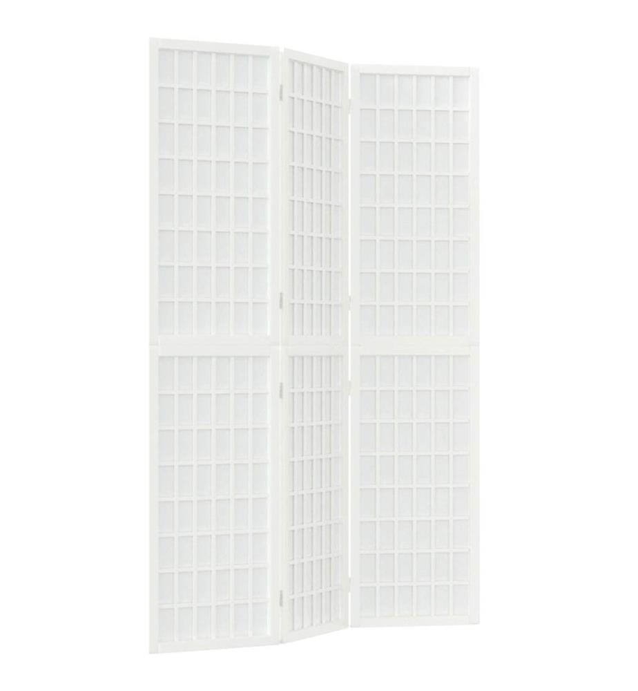 Cloison de séparation pliable 3 panneaux 120x170 cm Blanc