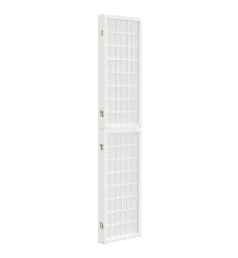 Cloison de séparation pliable 3 panneaux 120x170 cm Blanc
