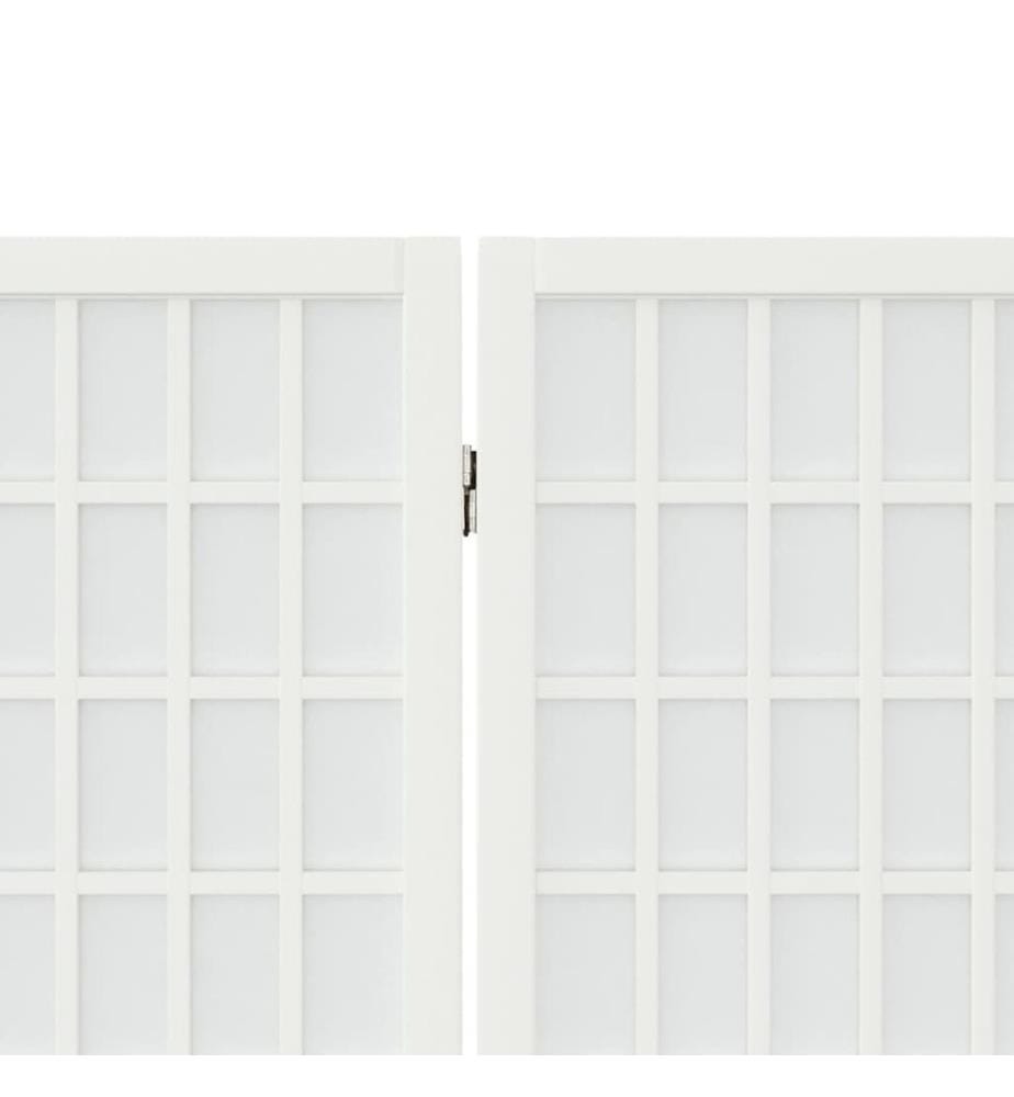 Cloison de séparation pliable 3 panneaux 120x170 cm Blanc