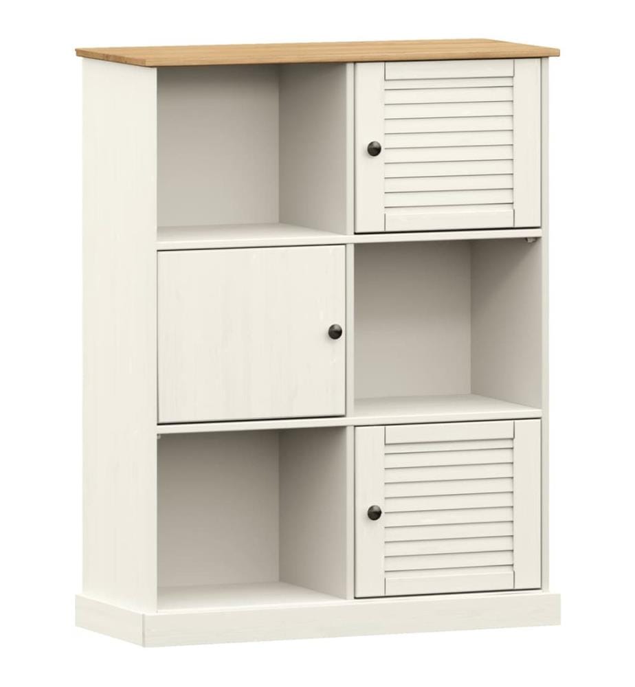 Bücherregal VIGO Weiss 90x35x114,5 cm Massivholz Kiefer