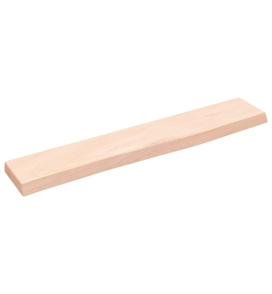 Wandregal 60x10x2 cm Massivholz Eiche Unbehandelt