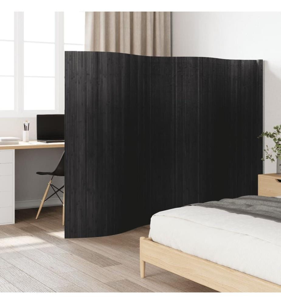 Paravent Grau Breite 400 cm Höhe 165 cm Bambus
