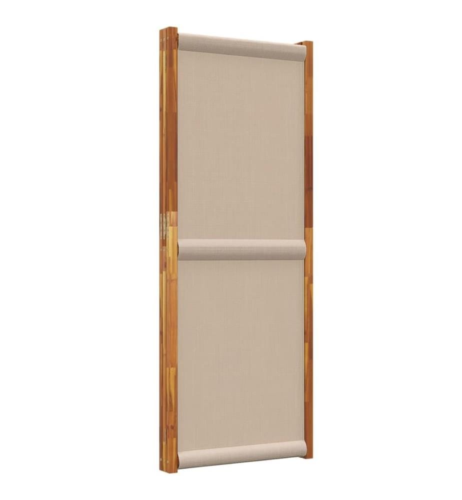 Cloison de séparation 3 panneaux taupe 210x180 cm