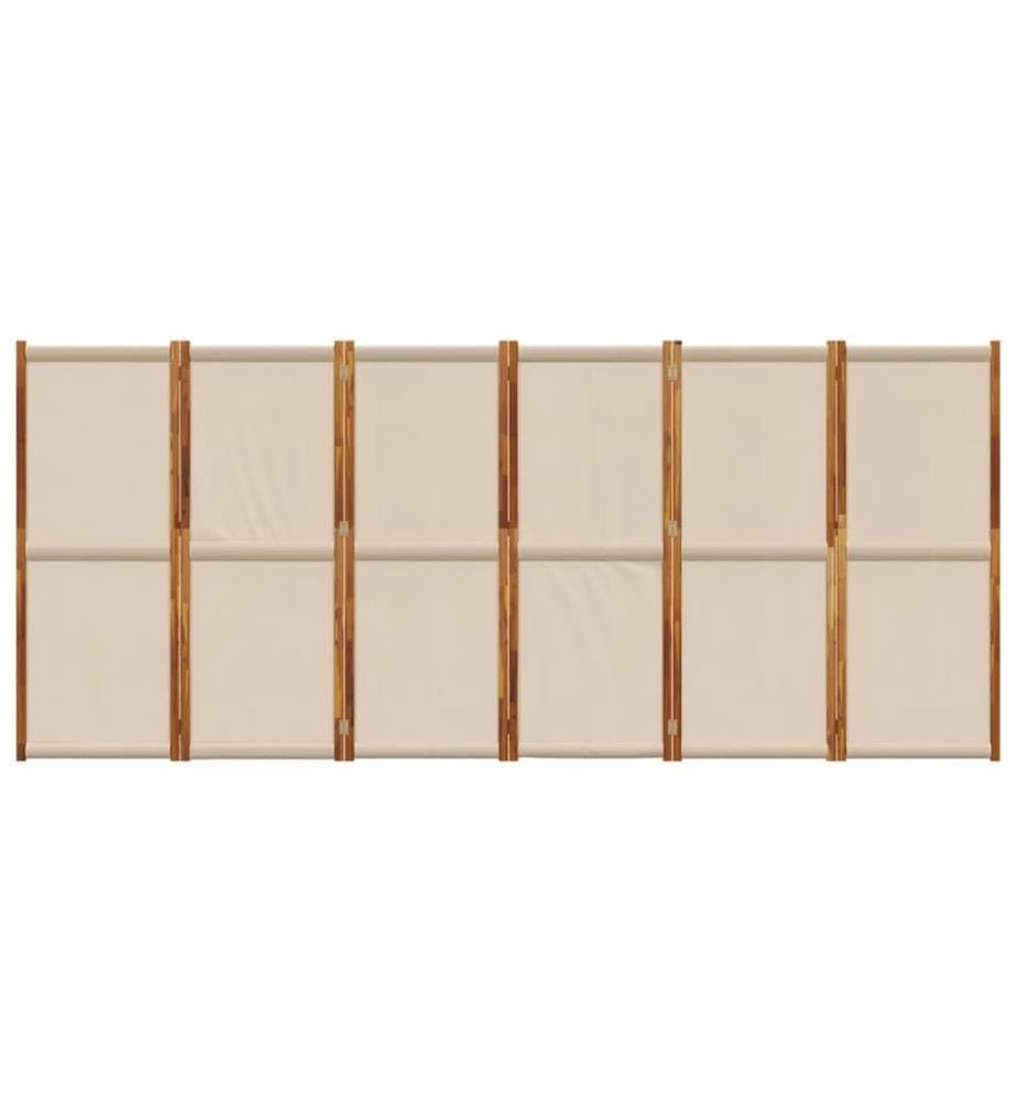 Cloison de séparation 6 panneaux taupe 420x180 cm