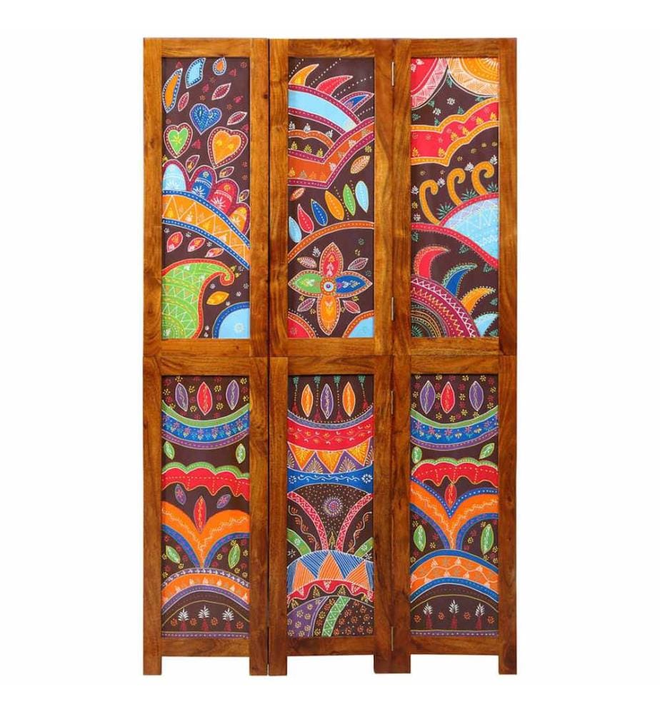 Paravent Marron miel 105 x 1,5 x 180 cm Bois d'Acacia Massif