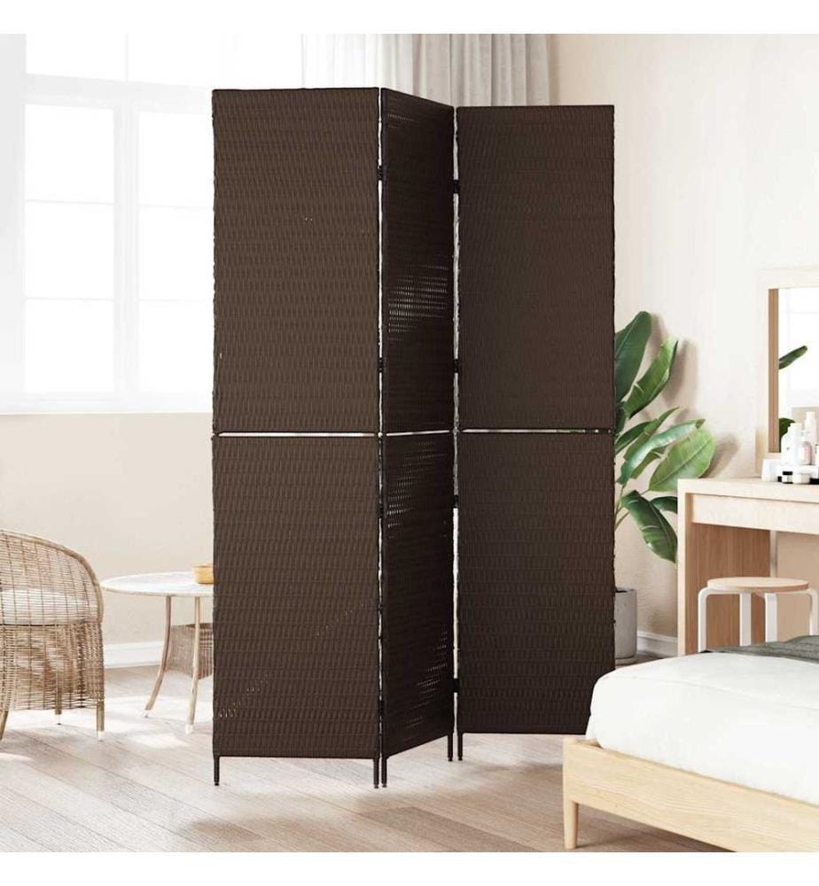 Paravent Marron 146 x 180 cm. polyrotin