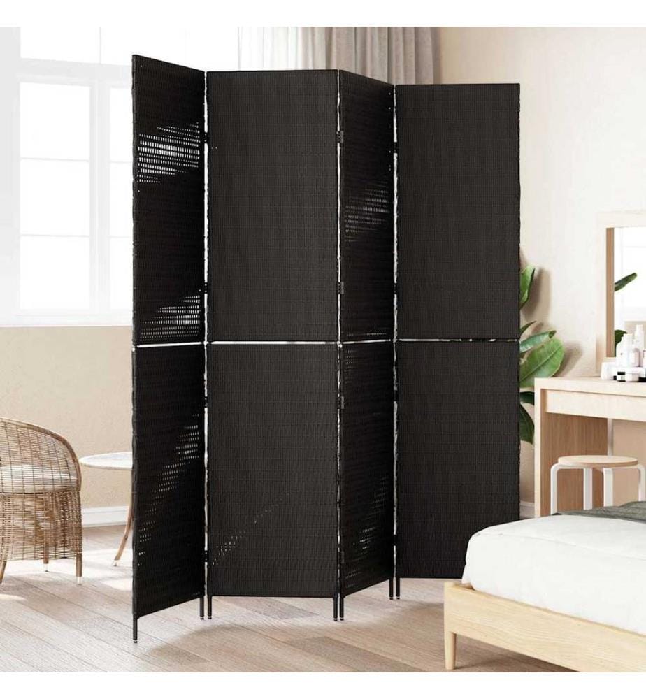 Paravent Noir 195 x 180 cm polyrotin
