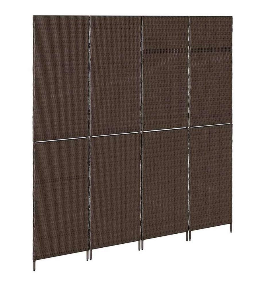 Paravent Marron 195 x 180 cm polyrotin
