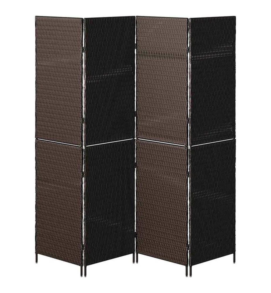 Paravent Marron 195 x 180 cm polyrotin