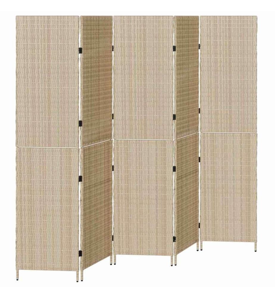 Paravent Beige 242 x 180 cm. polyrotin