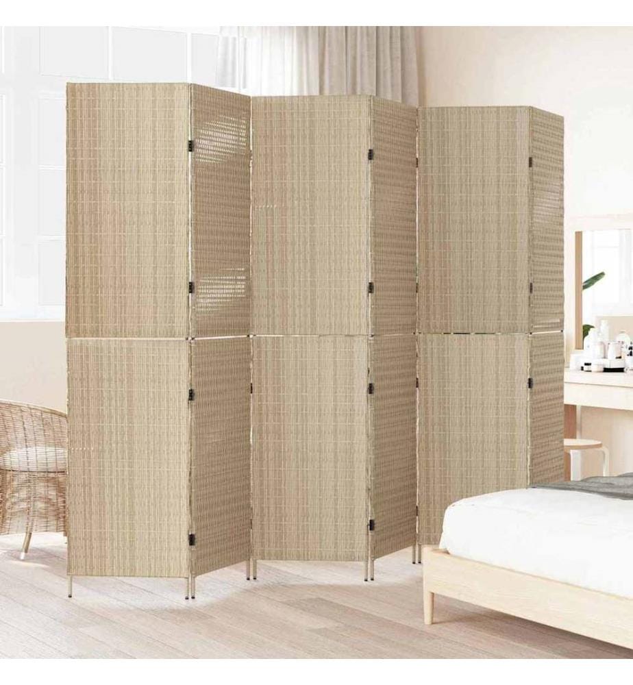 Paravent Beige 292 x 180 cm polyrotin