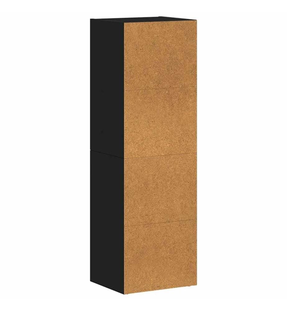 Bibliothèque/Meuble TV noir 36x30x114 cm bois d'ingénierie