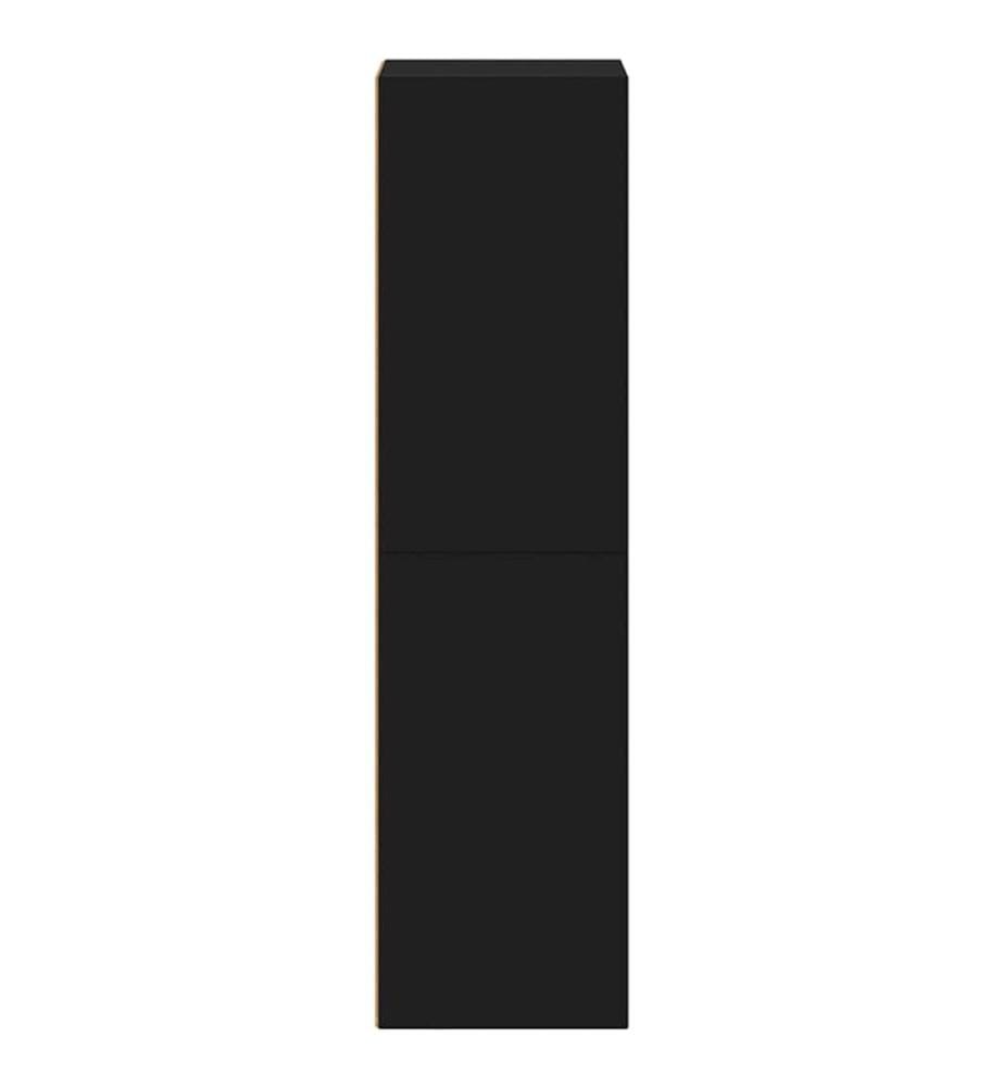 Bibliothèque/Meuble TV noir 36x30x114 cm bois d'ingénierie