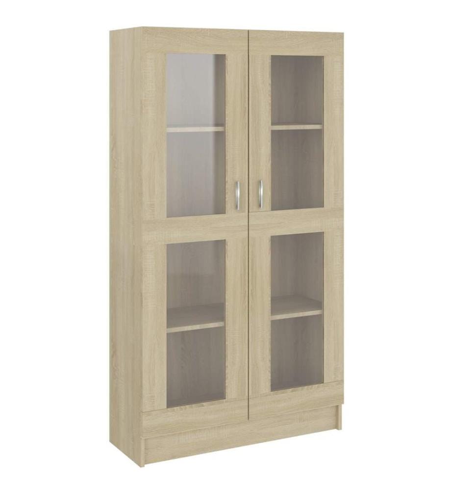 Vitrinenschrank Sonoma-Eiche 82,5x30,5x150 cm Holzwerkstoff