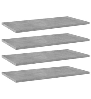 Panneaux de bibliothèque 4 pcs Gris béton 60x30x1,5cm Aggloméré
