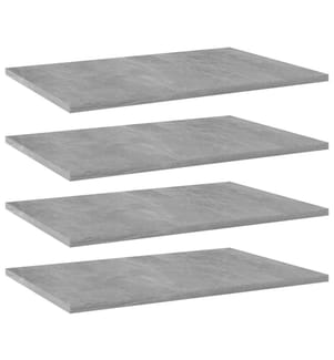 Panneaux de bibliothèque 4 pcs gris béton bois d'ingénierie