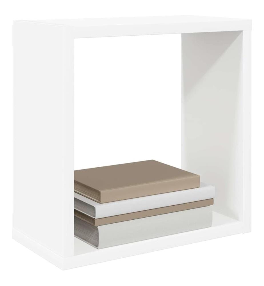 Würfelregale 2 Stk. Weiss 30x15x30 cm