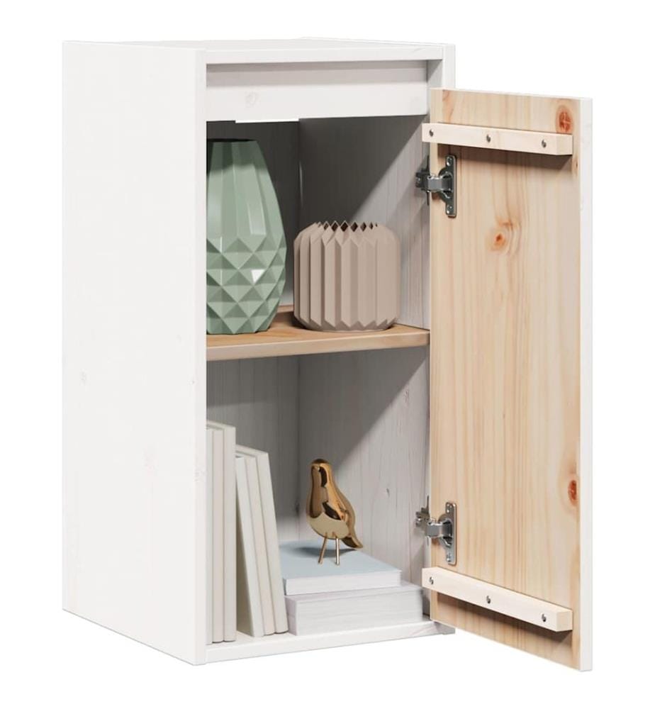 Wandschrank Weiss 30x30x60 cm Massivholz Kiefer