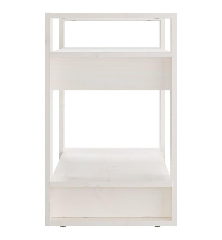 Bibliothèque/Séparateur de pièce Blanc 60x35x57 cm Bois de pin