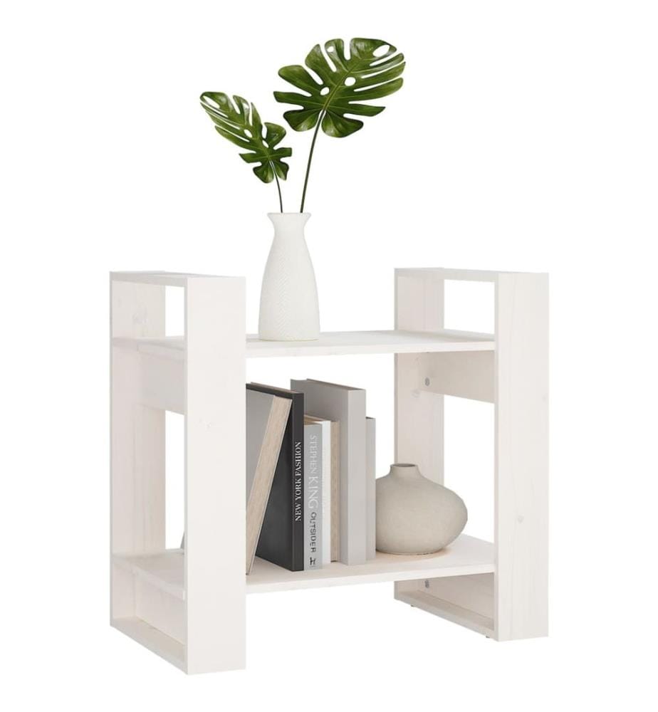 Bibliothèque/Séparateur de pièce Blanc 60x35x57 cm Bois de pin