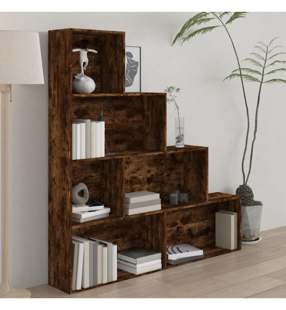 Armoire à livres Chêne fumé 155x24x160 cm