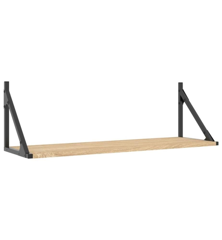 Wandregale 2 Stk. Sonoma-Eiche 80 x 25 x 25,5 cm Holzwerkstoff