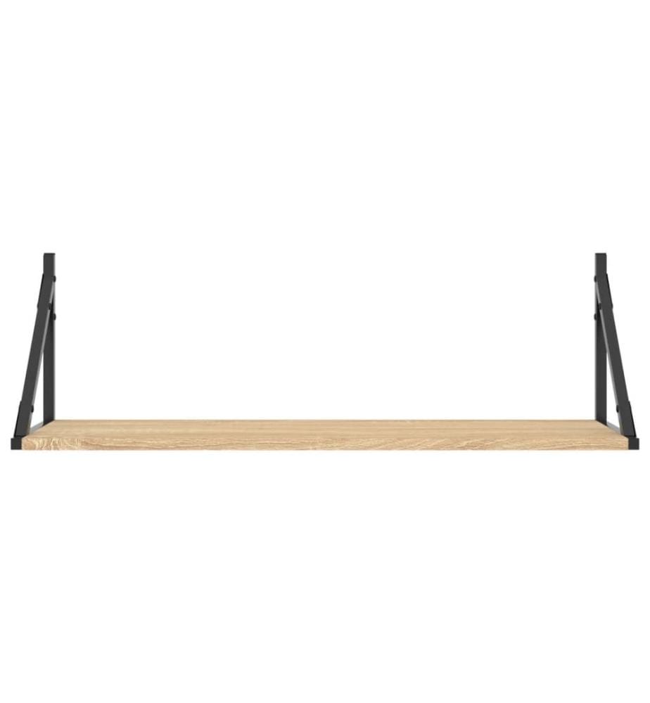 Wandregale 2 Stk. Sonoma-Eiche 80 x 25 x 25,5 cm Holzwerkstoff