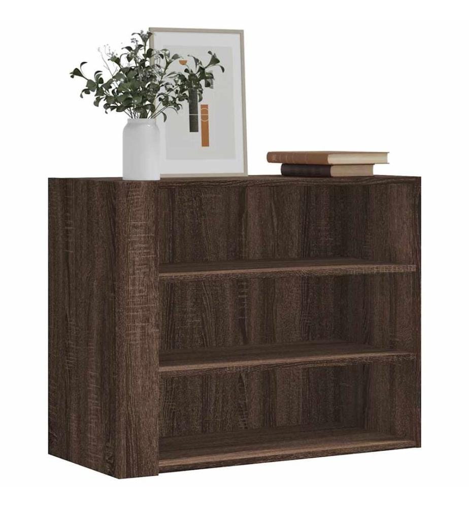Wandregal Braun Eichen-Optik 75x35x60 cm Holzwerkstoff