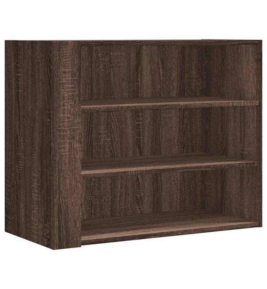 Wandregal Braun Eichen-Optik 75x35x60 cm Holzwerkstoff