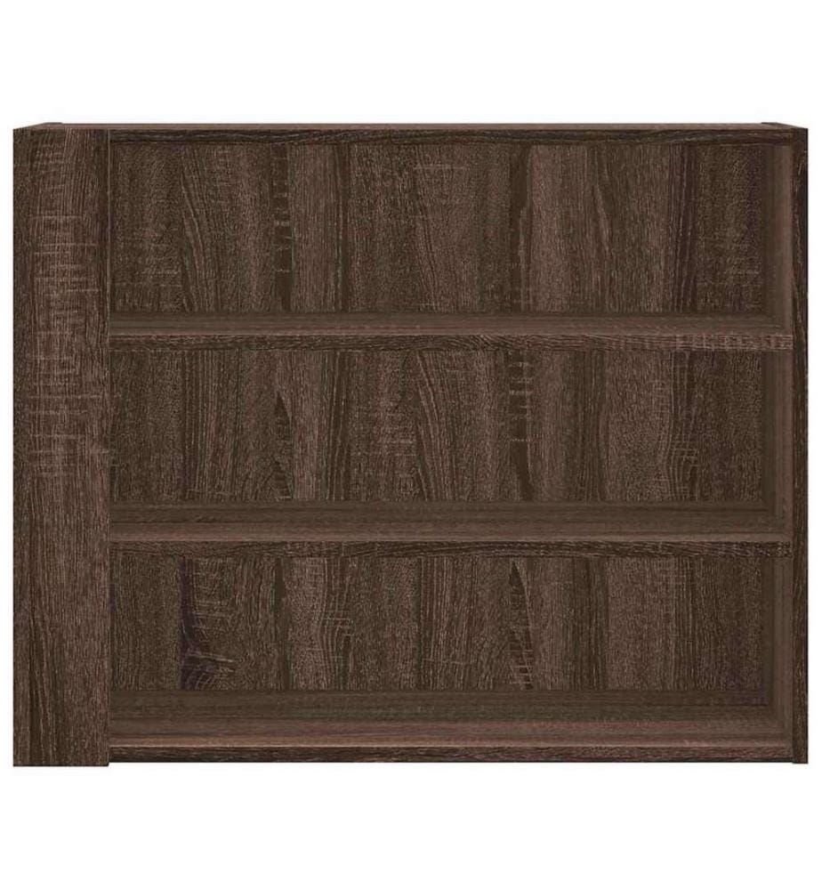 Wandregal Braun Eichen-Optik 75x35x60 cm Holzwerkstoff