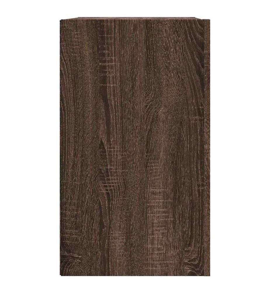 Wandregal Braun Eichen-Optik 75x35x60 cm Holzwerkstoff