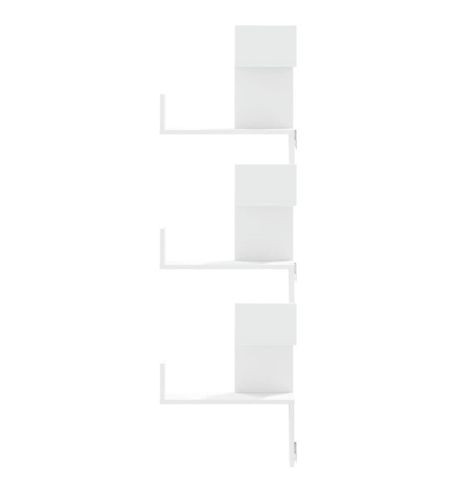 Wand-Eckregal Weiss 45x45x147 cm Holzwerkstoff