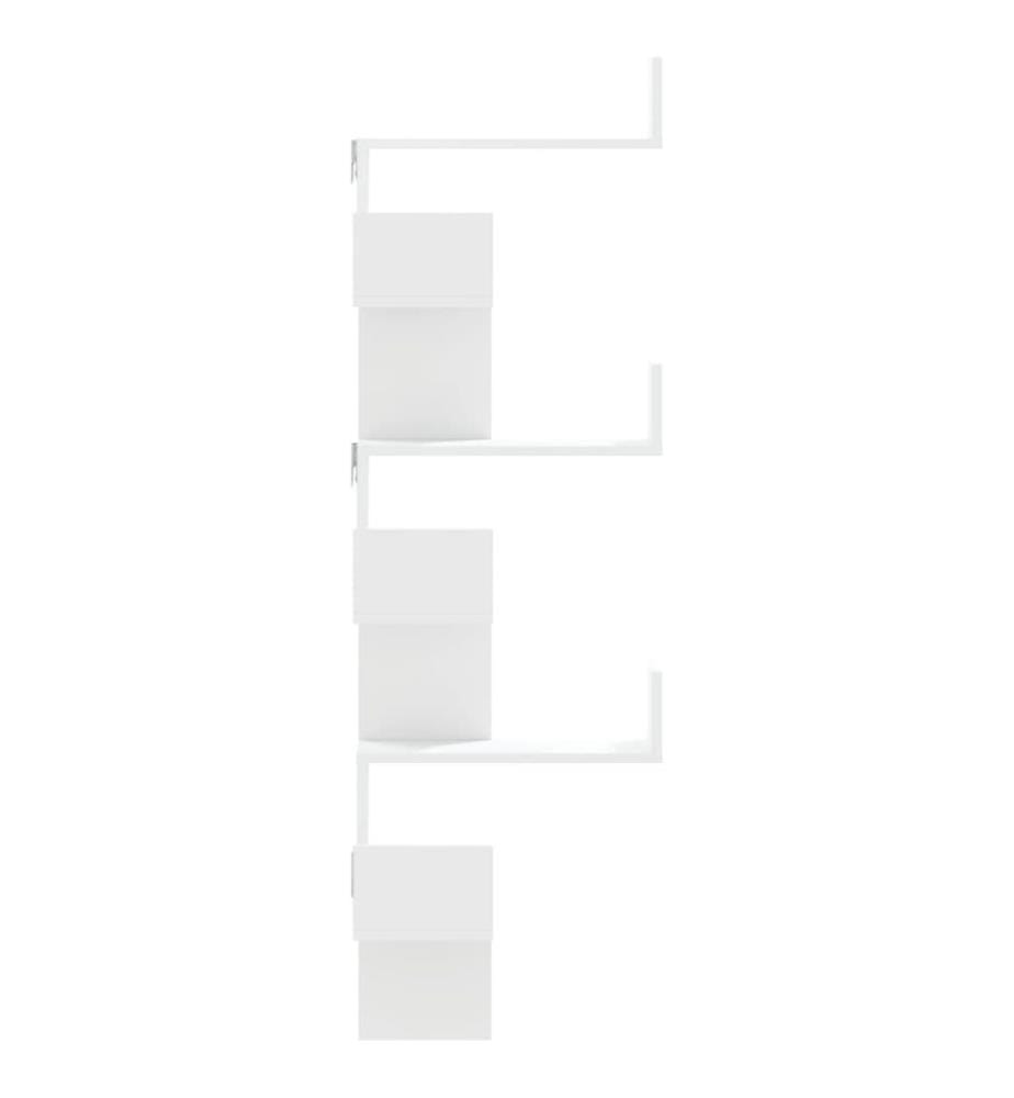 Wand-Eckregal Weiss 45x45x147 cm Holzwerkstoff