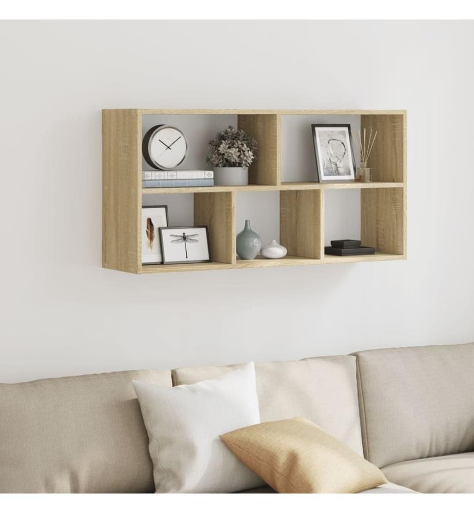 Wandregal Sonoma-Eiche 100x25x50 cm Holzwerkstoff