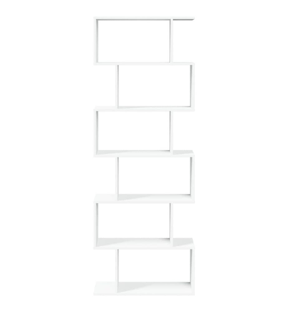Étagère séparatrice de pièce à 6 niveaux blanc 70x24x193 cm