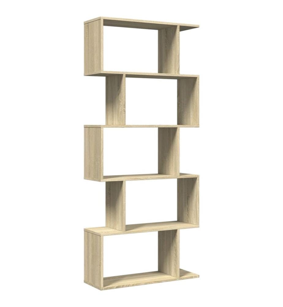 Raumteiler-Bücherregal 5 Etagen Sonoma-Eiche 70x24x161 cm