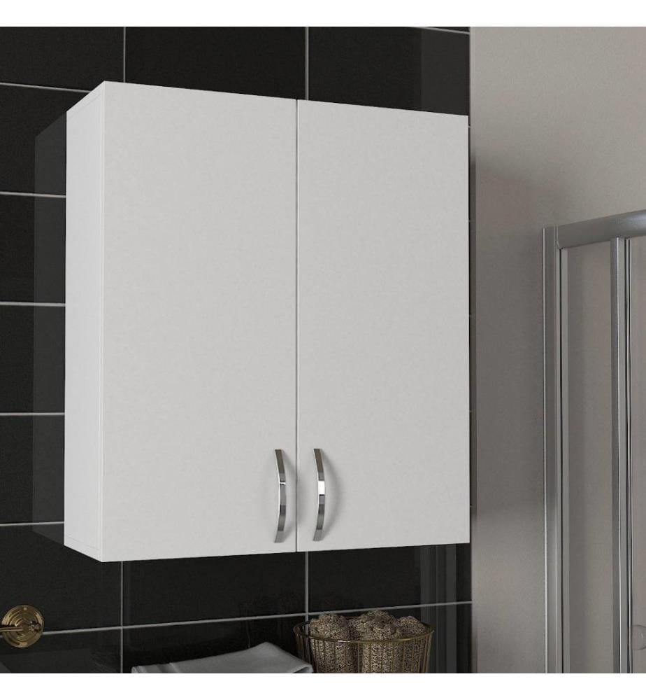 Badezimmerschrank, weiss, melaminbeschichtete Spanplatte