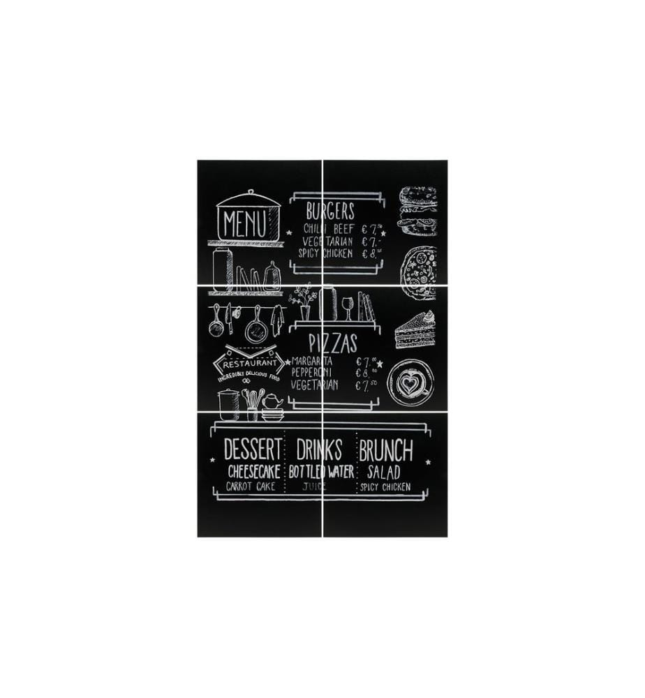 SECURIT - Kreidetafel Set XXL 6 Stück