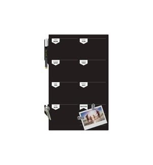SECURIT - Kreidetafel Silhouette Wochenplaner 30 x 45 cm Schwarz