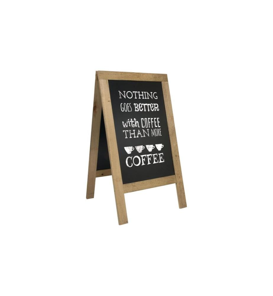 SECURIT - Kreidetafel Ständer Natur Finish Schwarz/Hellbraun