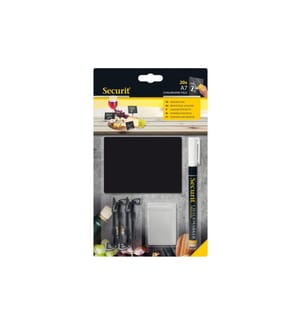 SECURIT - Minikreidetafel A7 Set à 20 Stück Schwarz