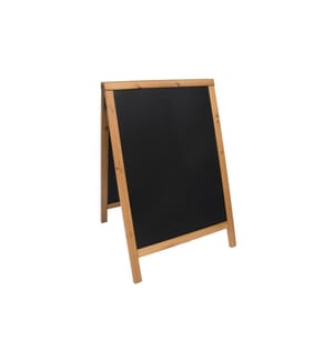 SECURIT - Kreidetafel Teak Finish 55 x 85 cm Schwarz/Hellbraun